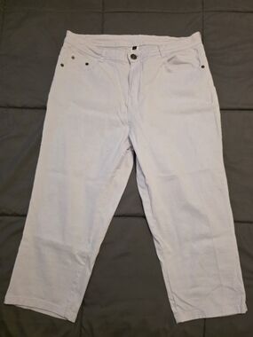 HDE White Capri 5 Pocket Casual Capris